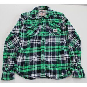 Vintage Superdry Men's Button Down Flannel Size M